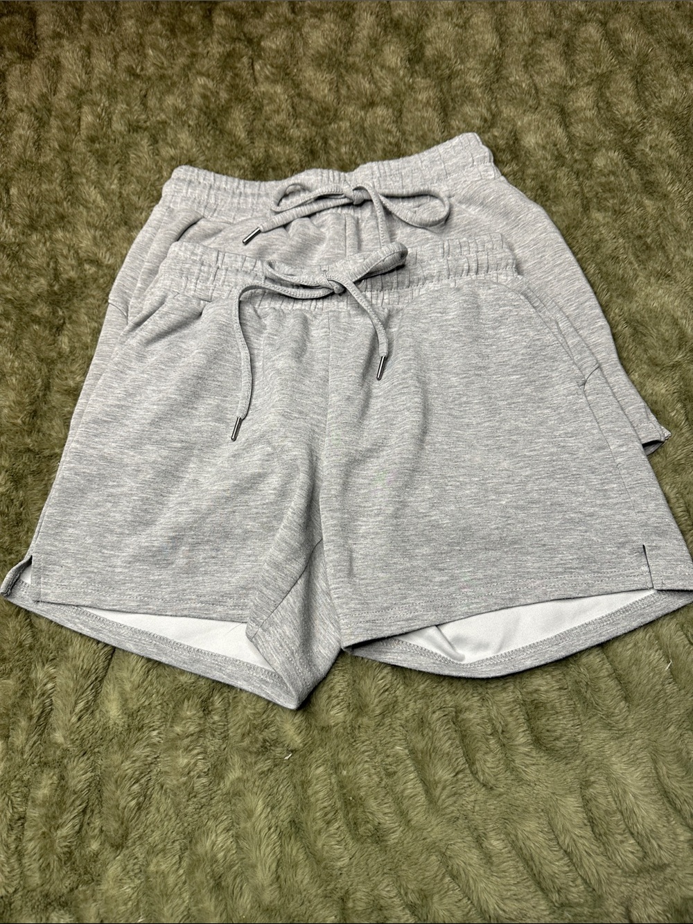 Maurices Light Gray Athletic Drawstring Shorts